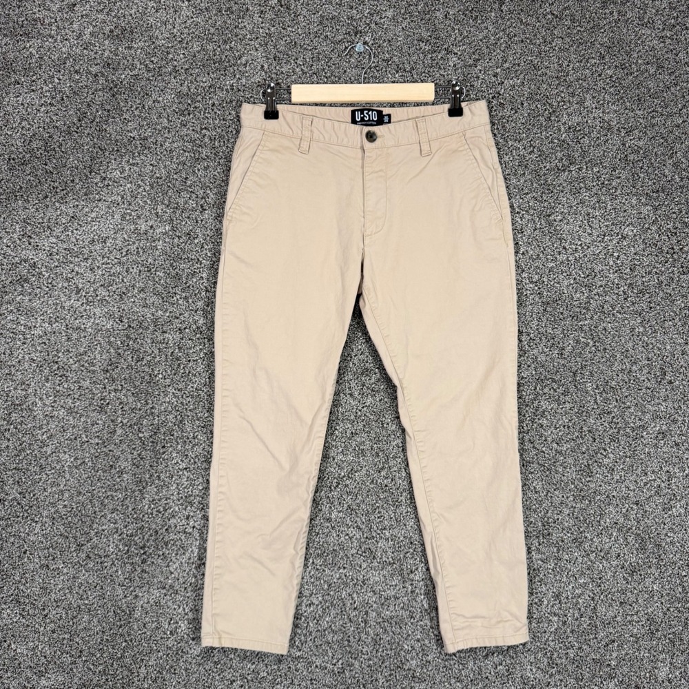Under 510 Pants Mens 30/26 (Fits 30/25) Beige Chino Cotton Stretch Casual